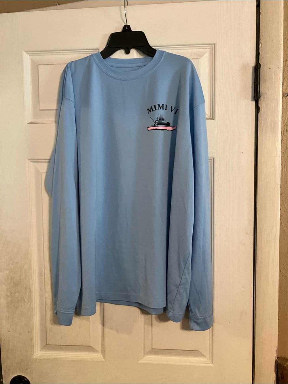 Ultra Club Cool & Dry Performance Light Blue Long-Sleeve Unisex Shirt Size XL